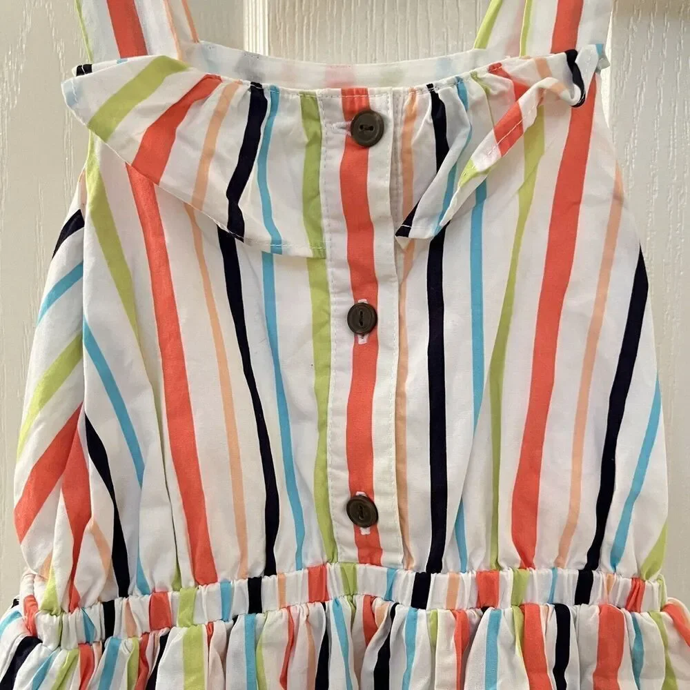Gymboree Sunny Safari Striped Dress Cotton Girls Size 3T